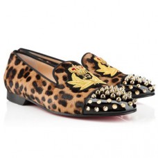 Mocassini Christian Louboutin Intern con stampa leopardata