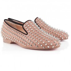 Mocassini Christian Louboutin Rolling Spikes color nude