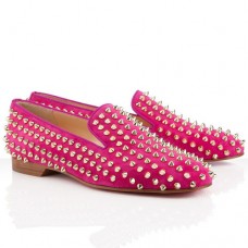 Mocassini Christian Louboutin Rolling Spikes Rose Matador
