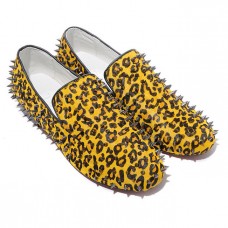 Mocassini Christian Louboutin Rolling Spikes gialli