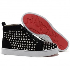 Sneakers Christian Louboutin Louis Silver Spikes nere Sneakers Christian Louboutin Louis Silver Spikes nere