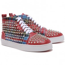 Sneakers Christian Louboutin Louis Spikes rosse