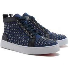 Sneakers Christian Louboutin Louis Spikes blu Sneakers Christian Louboutin Louis Spikes blu
