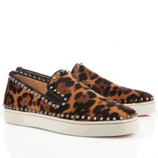 Sandali Christian Louboutin Pik Boat con stampa leopardata