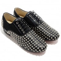 Mocassini Christian Louboutin Fred Spikes neri Mocassini Christian Louboutin Fred Spikes neri