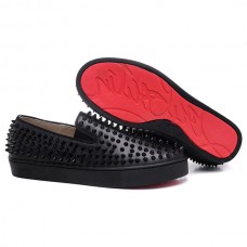 Mocassini Christian Louboutin Roller Boat Spikes neri