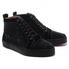 Sneakers Christian Louboutin Louis Strass nere Sneakers Christian Louboutin Louis Strass nere