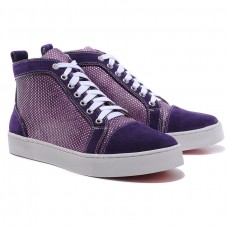 Sneakers Christian Louboutin Louis con strass color Parme