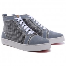Sneakers Christian Louboutin Louis con strass grigie Sneakers Christian Louboutin Louis con strass grigie