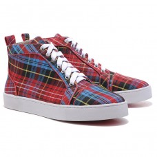 Sneakers Christian Louboutin Louis TarTaupe rosse Sneakers Christian Louboutin Louis TarTaupe rosse