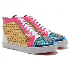 Sneakers Christian Louboutin Louis Spikes blu Sneakers Christian Louboutin Louis Spikes blu
