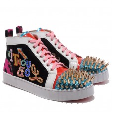 Sneakers Christian Louboutin Louis Gold Spikes Multicolore
