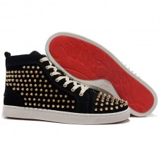 Sneakers Christian Louboutin Louis Gold Spikes nere Sneakers Christian Louboutin Louis Gold Spikes nere