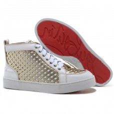 Sneakers Christian Louboutin Louis Spikes bianche