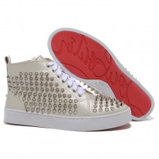 Sneakers Christian Louboutin Louis Spikes Beige