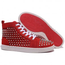 Sneakers Christian Louboutin Louis Spikes rosse