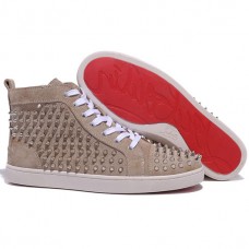 Sneakers Christian Louboutin Louis Spikes color tortora Sneakers Christian Louboutin Louis Spikes color tortora