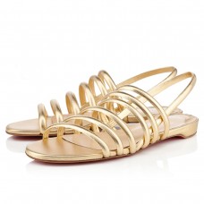 Sandali bassi Christian Louboutin Vildo color oro Sandali bassi Christian Louboutin Vildo color oro