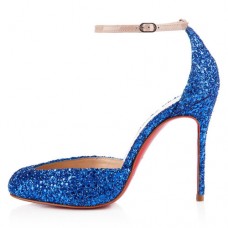 Décolleté Christian Louboutin Tres Decollete 100mm blu