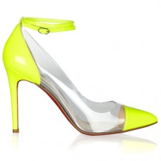 Décolleté Christian Louboutin Bis Un Bout 100mm gialle