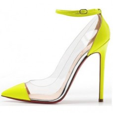 Décolleté Christian Louboutin Bis Un Bout 120mm gialle