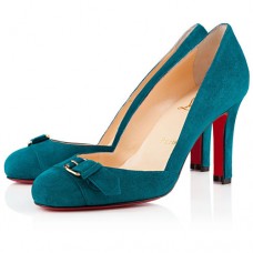 Décolleté Christian Louboutin Lilibelt 100mm color pavone Décolleté Christian Louboutin Lilibelt 100mm color pavone