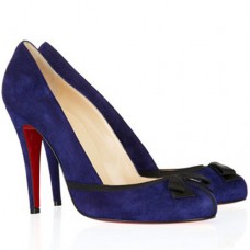 Décolleté Christian Louboutin Lavalliere 100mm blu Décolleté Christian Louboutin Lavalliere 100mm blu