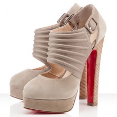 Décolleté Christian Louboutin Bye Bye 160mm Beige
