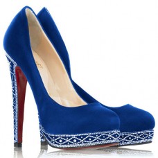 Décolleté Christian Louboutin Eugenie 120mm blu