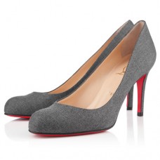 Décolleté Christian Louboutin Simple 100mm grigie