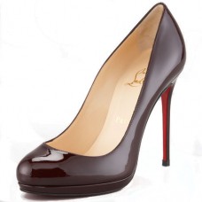 Décolleté Christian Louboutin Filo 120mm rosso scuro
