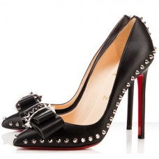 Décolleté Christian Louboutin Lucifer Bow 120mm nere