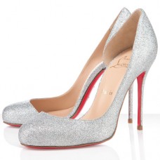 Christian Louboutin Helmour 100mm Décolleté Argento Christian Louboutin Helmour 100mm Décolleté Argento