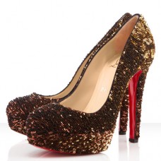 Décolleté Christian Louboutin Bianca 140mm color oro Décolleté Christian Louboutin Bianca 140mm color oro