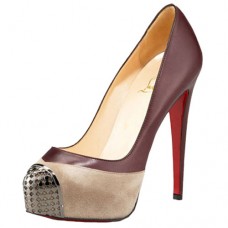 Décolleté Christian Louboutin Maggie 140mm color seppia