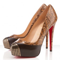 Décolleté Christian Louboutin Maggie 140mm marroni
