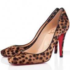 Décolleté Christian Louboutin Particule 100mm con stampa leopardata
