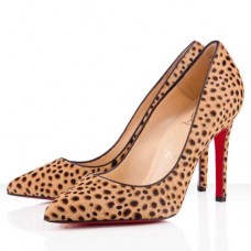 Décolleté Christian Louboutin Pigalle 100mm con stampa leopardata