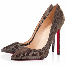 Décolleté Christian Louboutin Pigalle 120mm con stampa leopardata Décolleté Christian Louboutin Pigalle 120mm con stampa leopardata