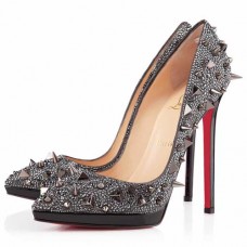 Décolleté Christian Louboutin Pigalili Plato 140mm grigie