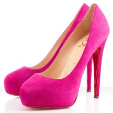 Décolleté Christian Louboutin Miss Clichy 140mm rosa acceso