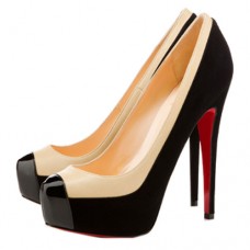 Décolleté Christian Louboutin Mago Two Tone 160mm nere