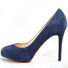 Décolleté Christian Louboutin New Declic 120mm blu navy