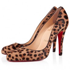 Décolleté Christian Louboutin Decollete 868 100mm con stampa leopardata