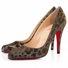 Décolleté Christian Louboutin Decollete 868 100mm con stampa leopardata