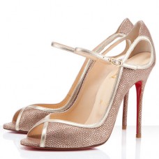 Décolleté Christian Louboutin 1en8 100mm con punta aperta, multicolore