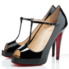 Décolleté Christian Louboutin Burlina 120mm con punta aperta, nere