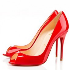 Décolleté Christian Louboutin Sexy 100mm con punta aperta, rosse