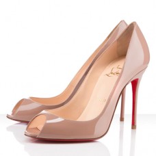 Décolleté Christian Louboutin Sexy 100mm Peep Toe Nude Décolleté Christian Louboutin Sexy 100mm Peep Toe Nude