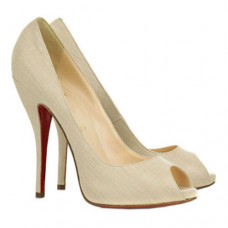 Décolleté Christian Louboutin Titi 120mm con punta aperta, beige Décolleté Christian Louboutin Titi 120mm con punta aperta, beige